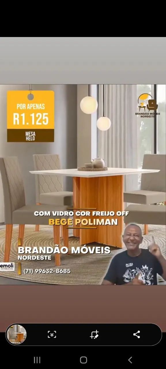 Mesa de almoço temos vários preço mais em conta