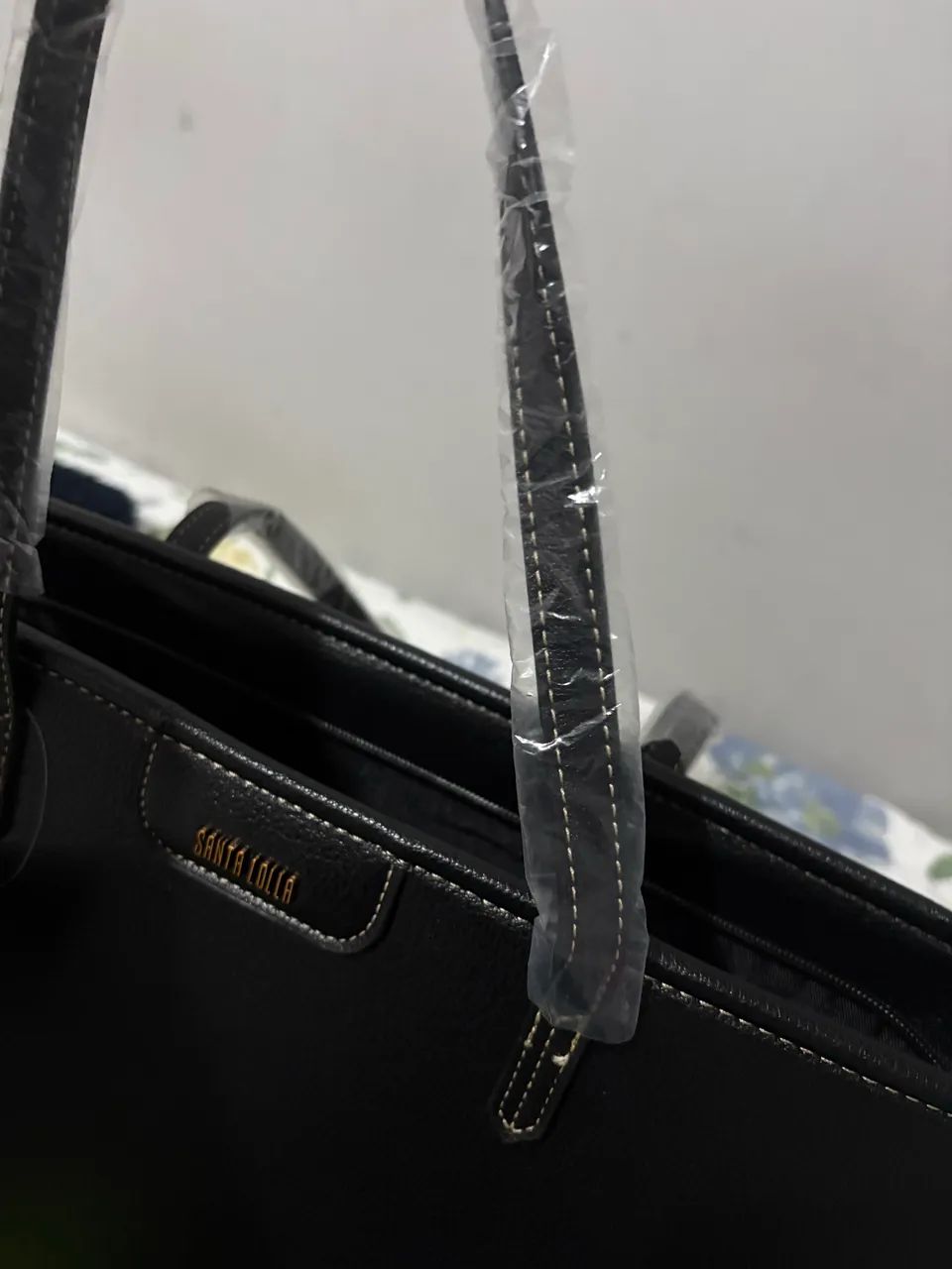 Bolsa preta de Santa Lola Tote - Foto 5