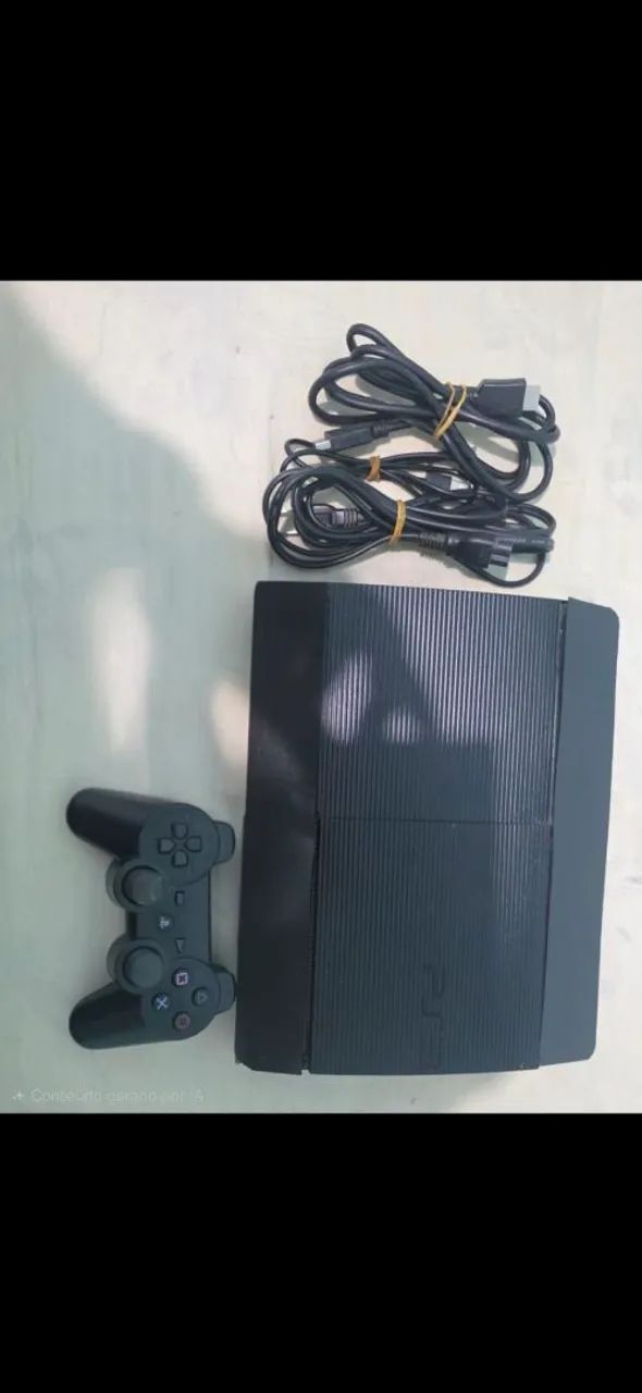 PlayStation 3 super slim dois controles 