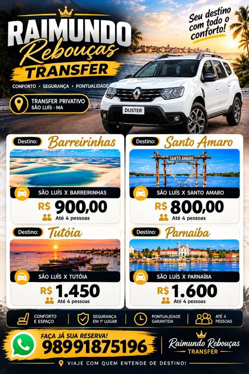 Transfer/ São Luís para Barreirinhas e Santo Amaro  - Foto 2