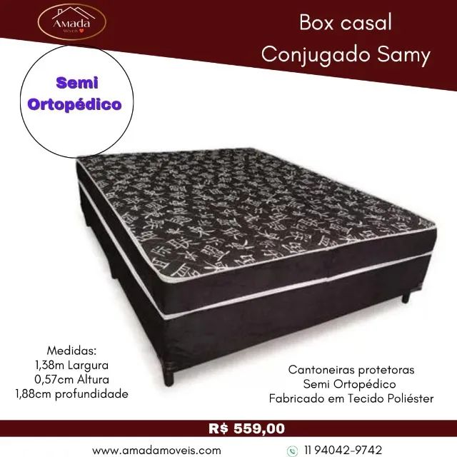 Box casal conjugado Samy, a pronta entrega 