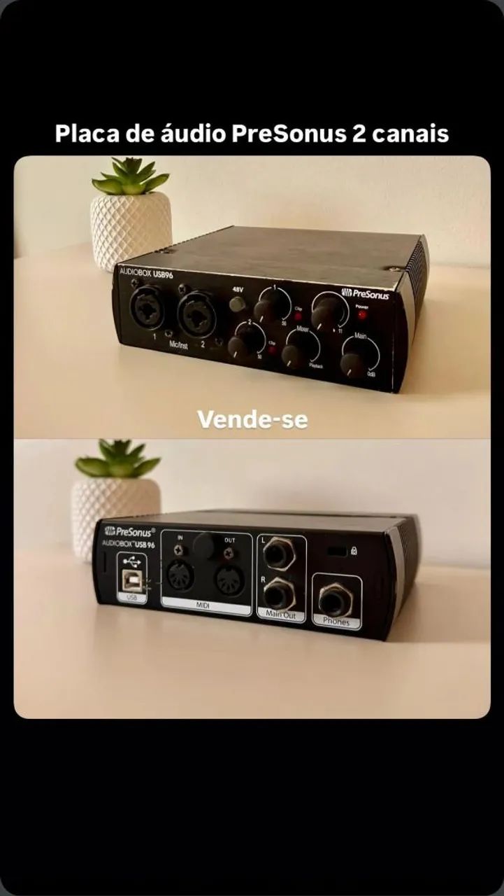 Placa presonus 2 canais 