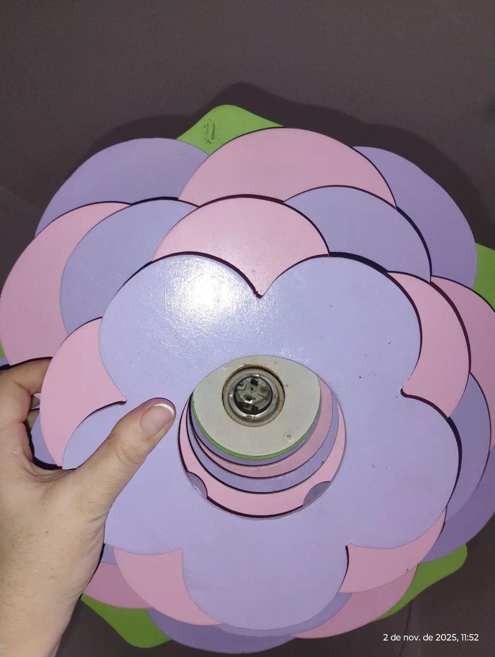 Luminária infantil flor