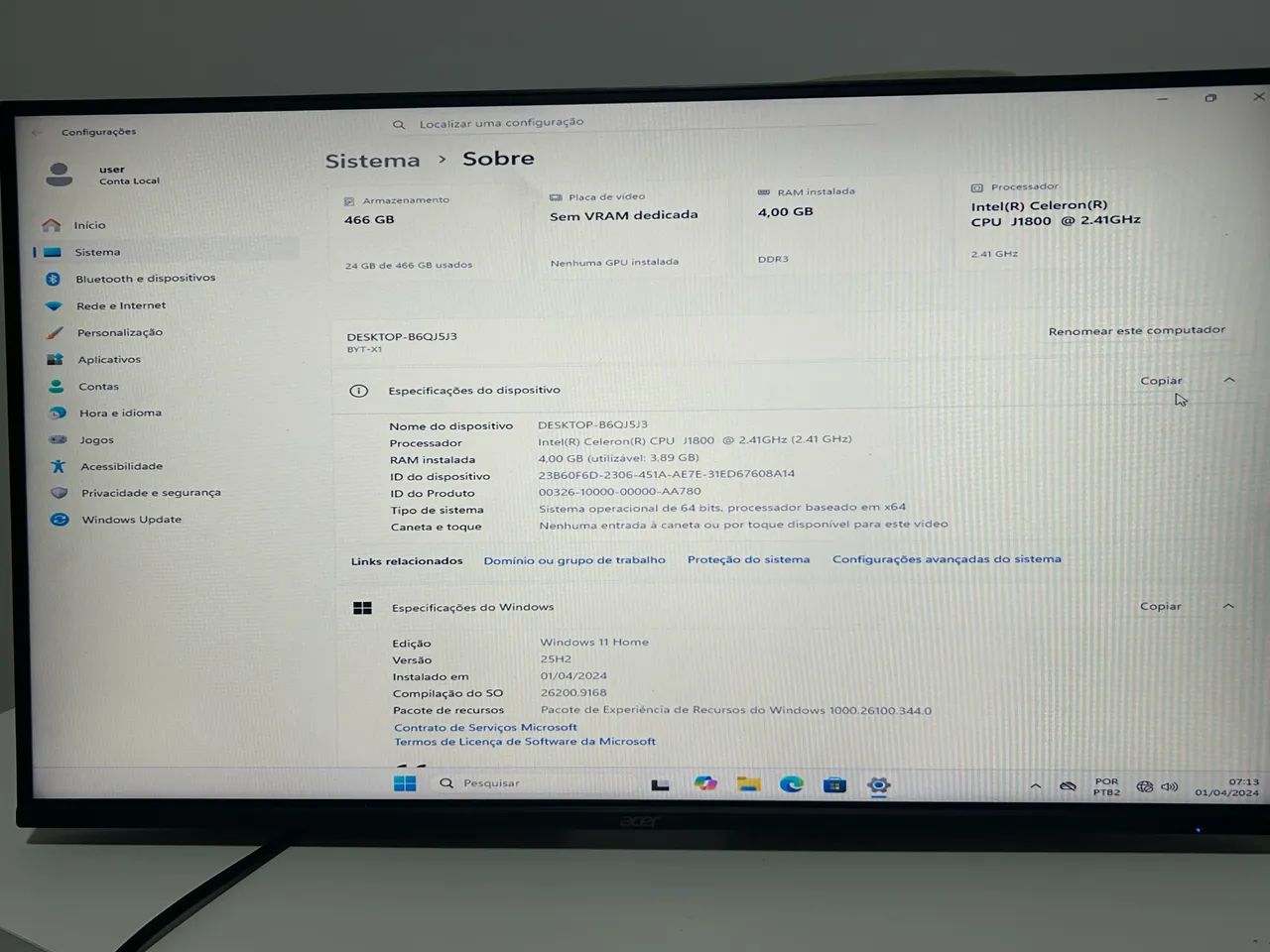 Computador (DESKTOP) para Trabalho e Estudo - Foto 3