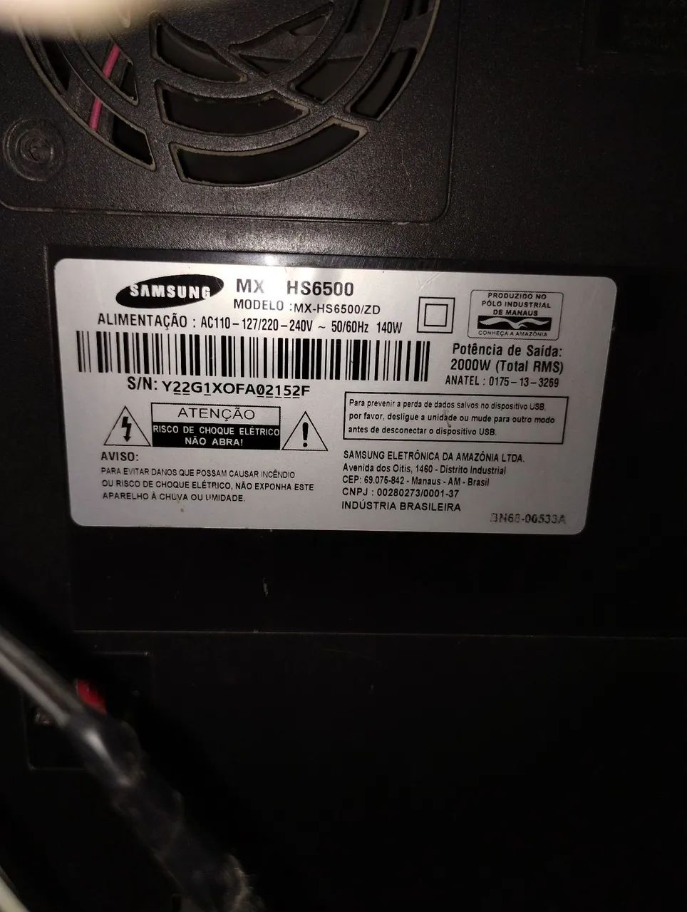 Amplificador Reciever Cabeçote Samsung 2000 whatts  - Foto 2