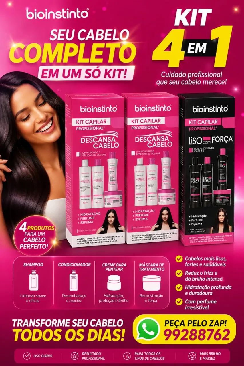 Kitzinho de shampoo 4 em 1 top cuida