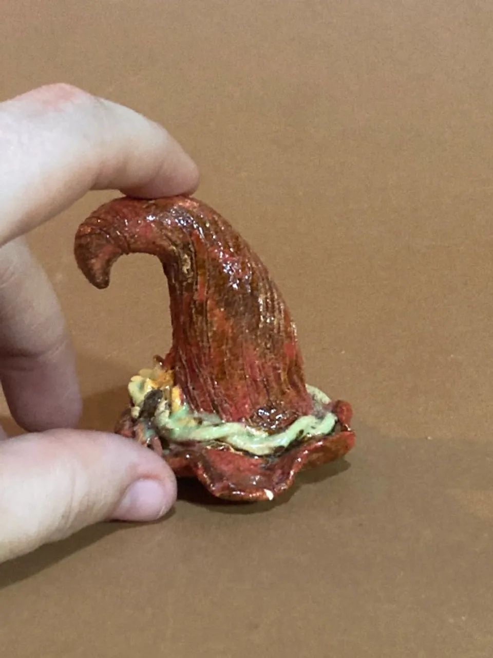 Chapéuzinho de Bruxa bibelô decoração lindo vintage antigo antiquário miniatura coleção - Foto 3