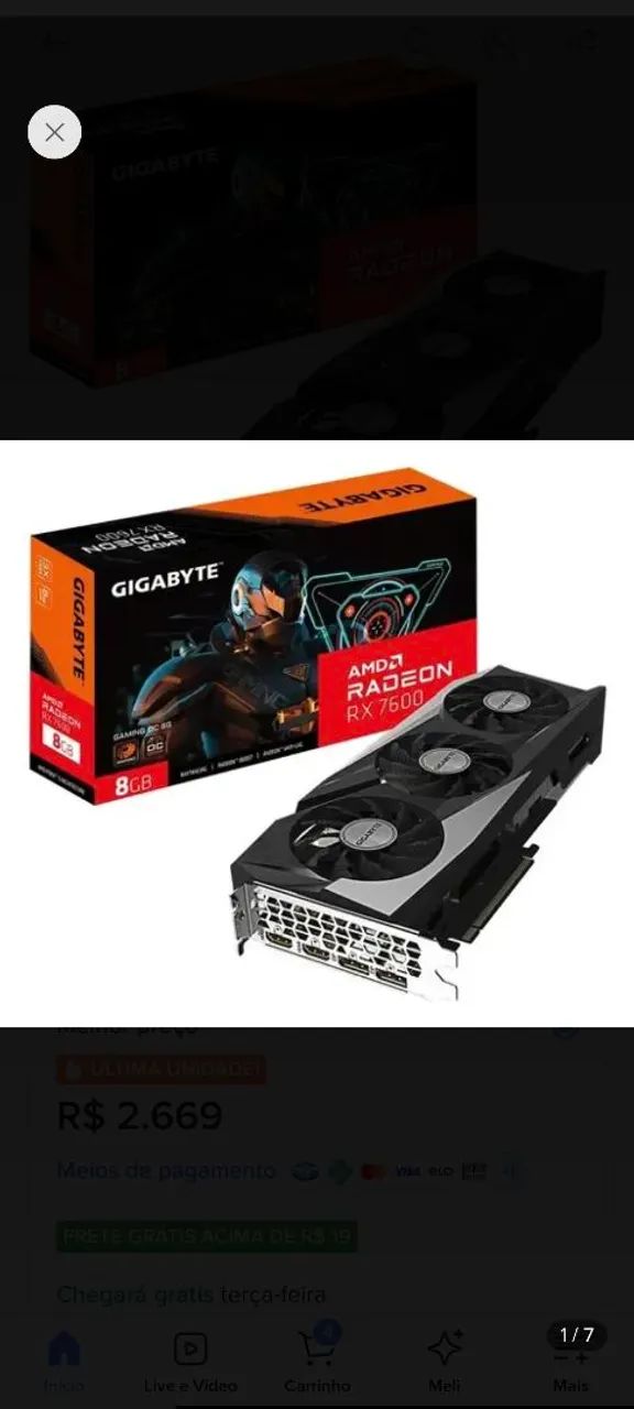 Vendo placa de vídeo RX 7600  - Foto 2