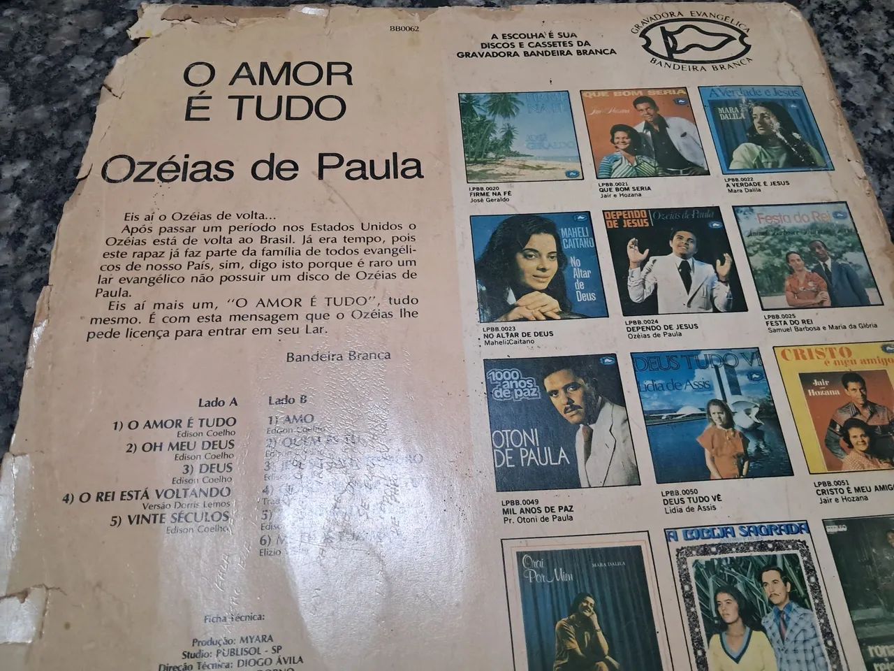 Disco vinil Ozéias de Paula  - Foto 3