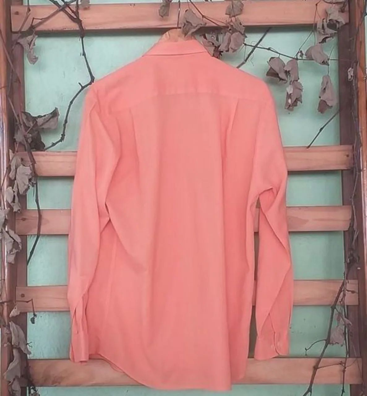 Camisas masculinas social laranja raphy  - Foto 2
