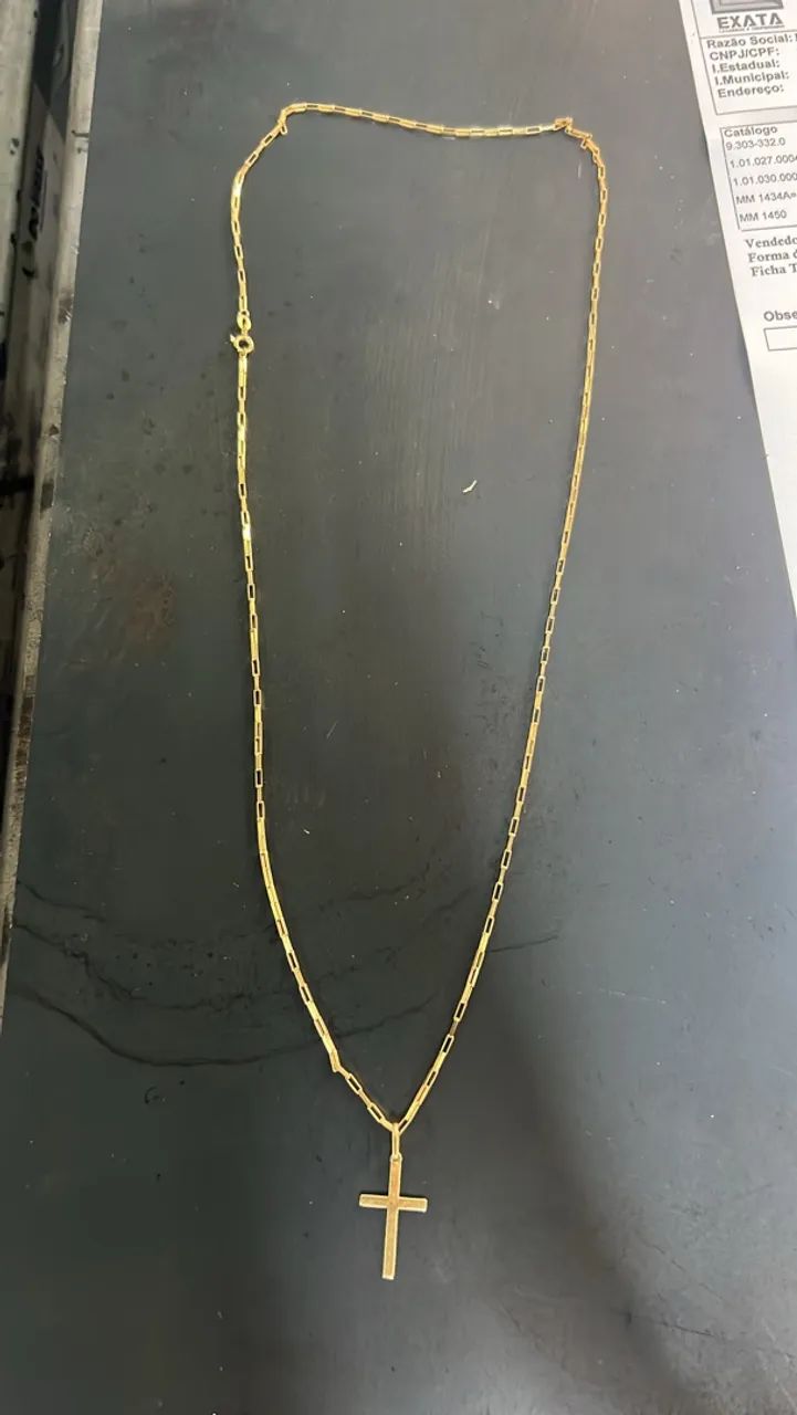 Corrente de ouro 18k 4.8g 65 centímetros 