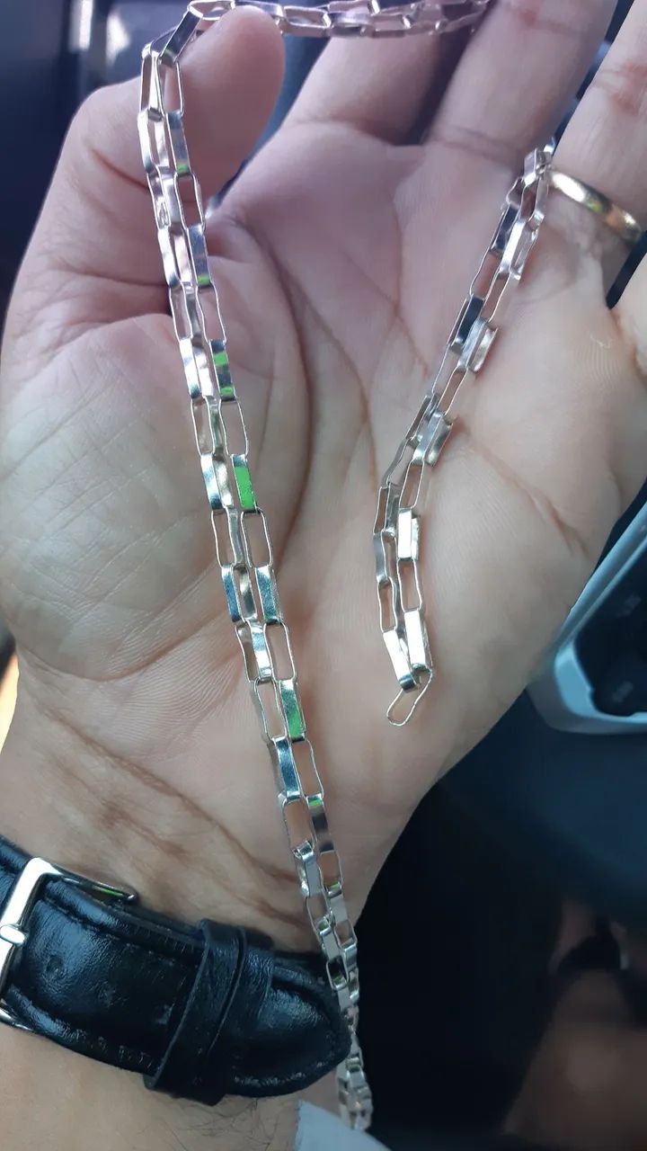 Cordao de prata  18 gramas , 80 centímetros  ,,, valor 400 reais  .... * - Foto 2
