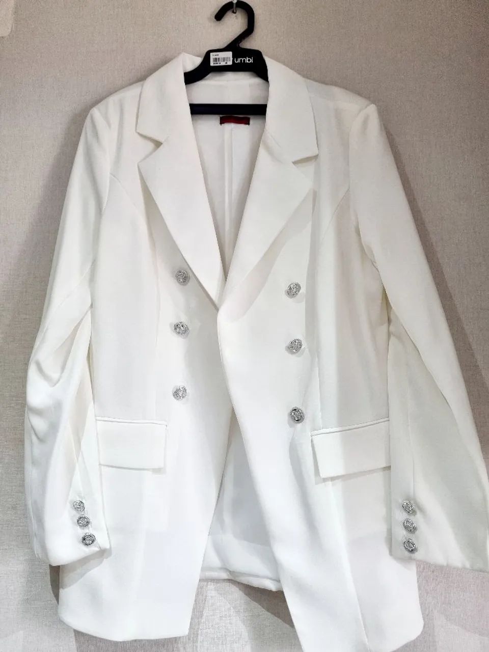 Blazer feminino novo 44/46 branco  - Foto 4