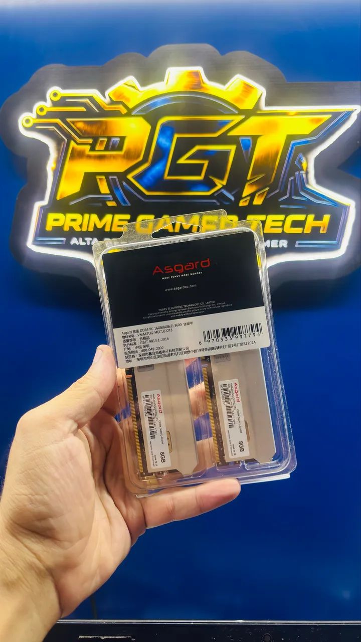 Memória ddr4 16gb (2x8gb) 3600mhz ASGARD - Memória RAM - Cambeba