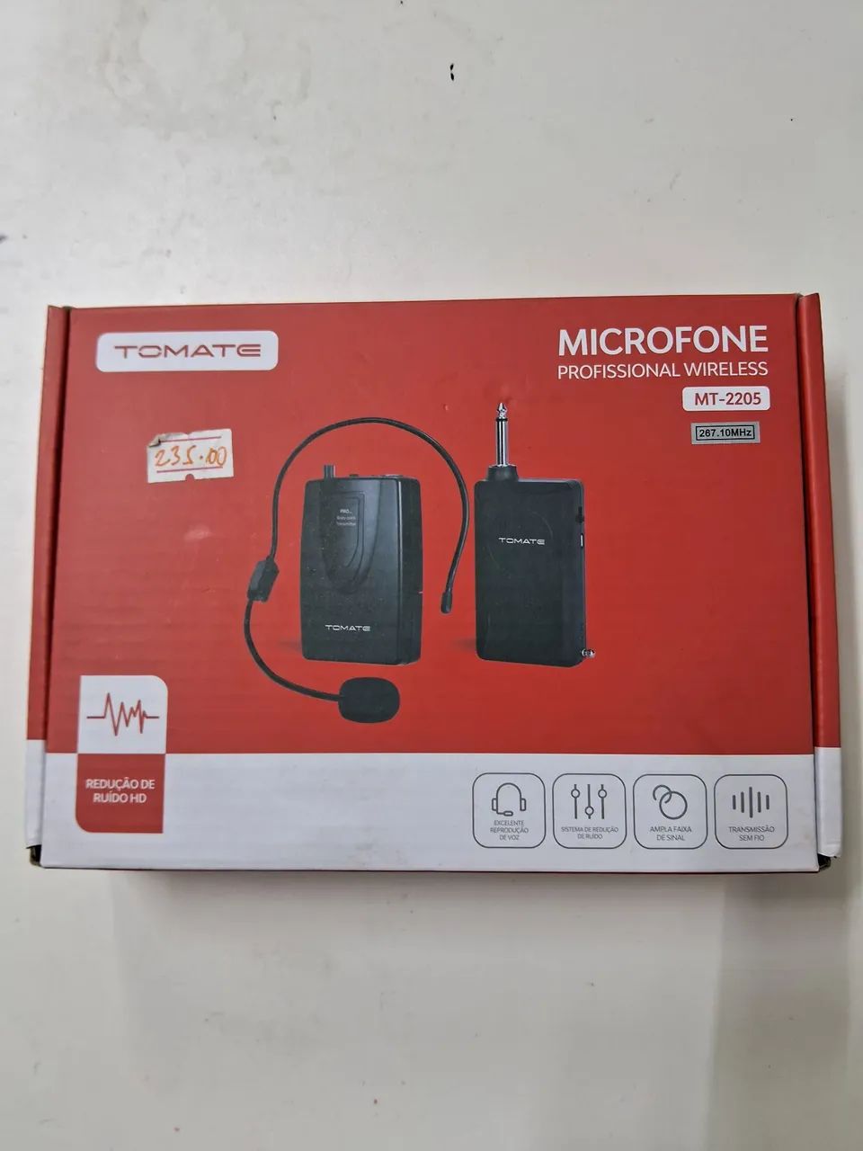 Microfone Sem Fio Profissional  Tomate MT-2205