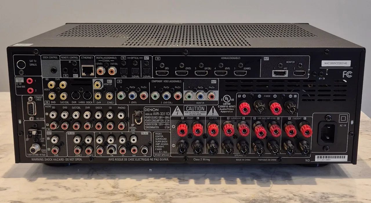 Receiver Denon 7.2 ch 125W AVR-3311CI - Aparelhos de Som
