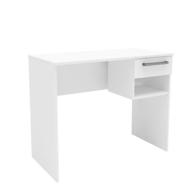 Escrivaninha com 1 Gaveta Branco Icasa Moveis - Entrega Rápida! 