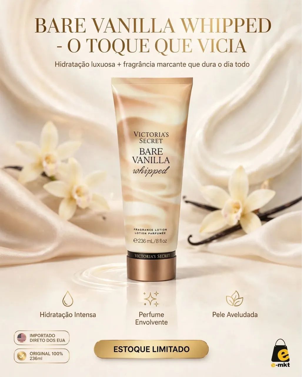 Creme Hidratante Victoria's Secrete Bare Vanilla Whipped