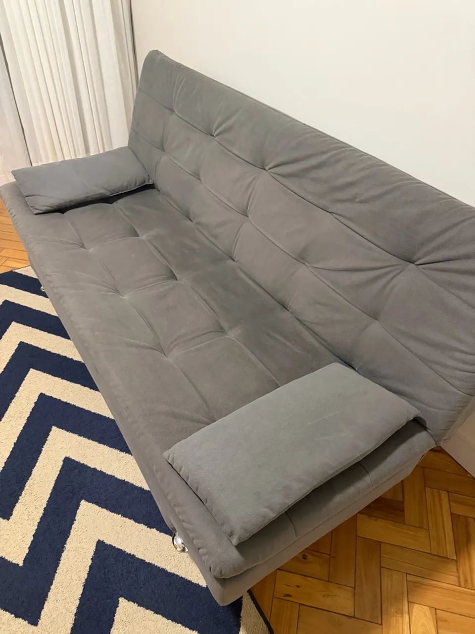 Vendo Sofá-Cama Cinza - Super Conservado - Foto 3