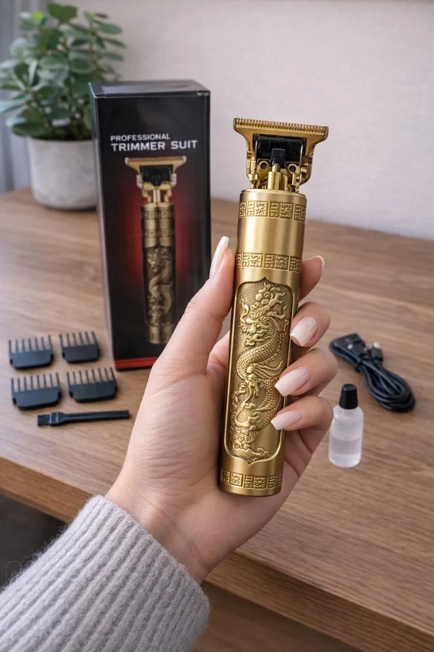 Máquina De Cortar Cabelo Barba e Aparador Sem Fio Elétrico Profissional