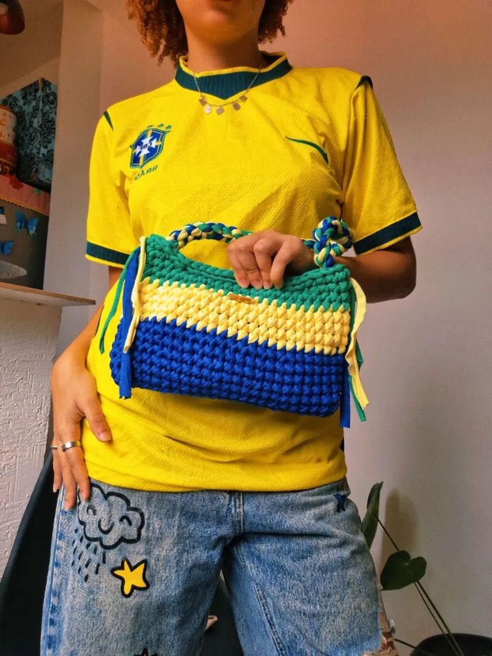 Bolsa do Brasil/ crochê da Copa  - Foto 5