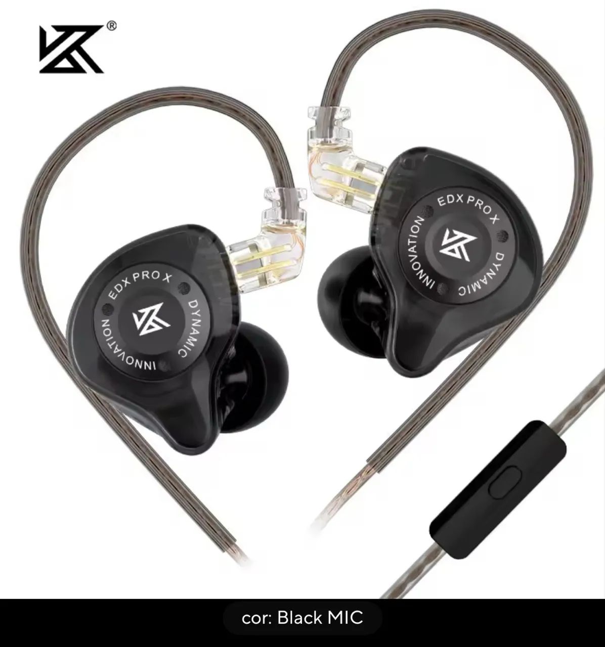 Fone KZ EDX PRO X intra-auricular com Microfone Lacrados - Foto 4