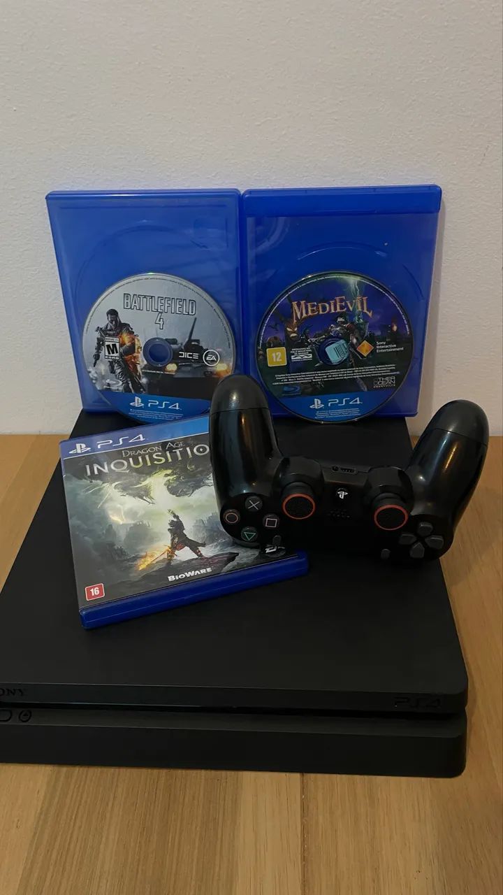 PlayStation 4 slim com 3 jogos (Aceito cartão) - Foto 2