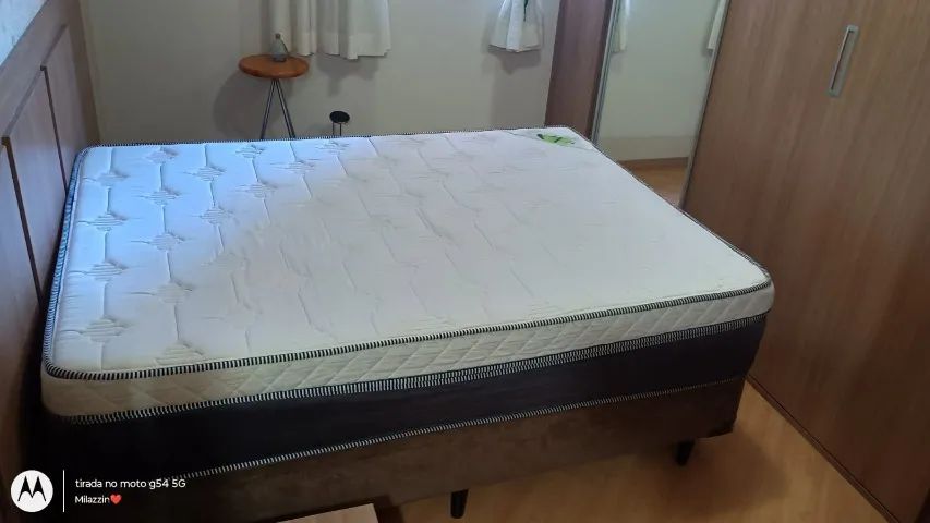 Cama de Casal box e colchão