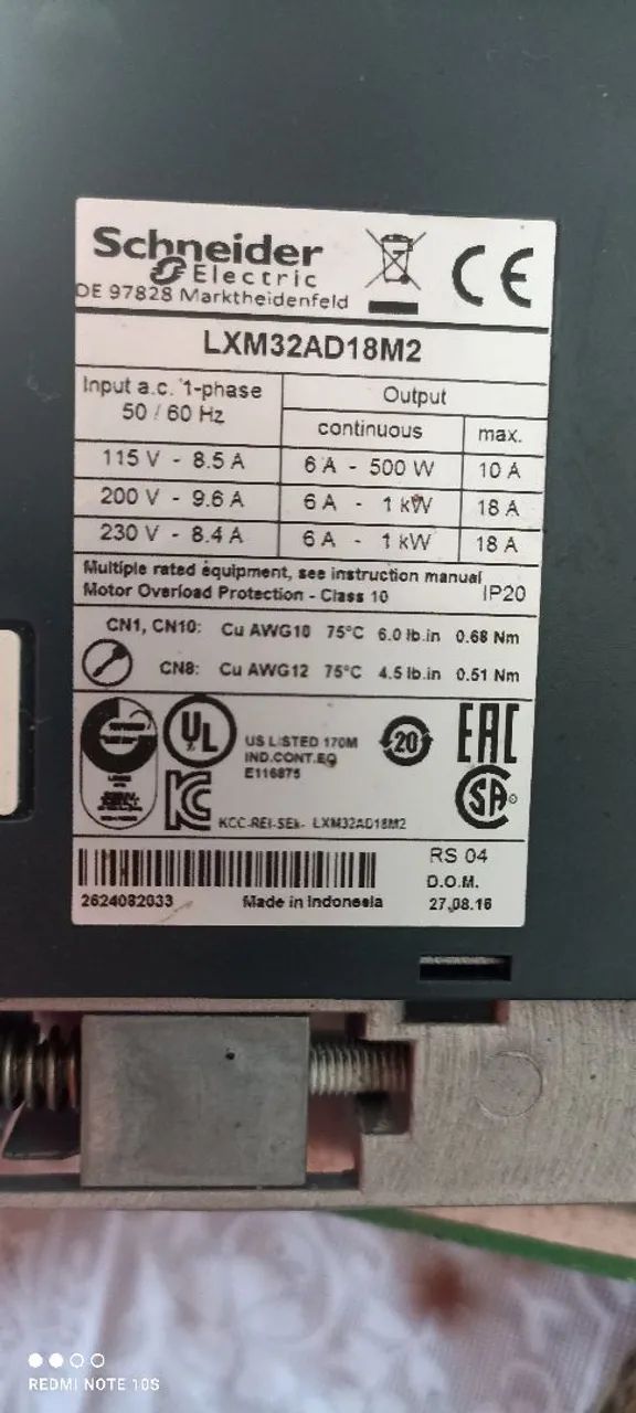Servo Drive Schneider Electric Lexium 32 - Modelo LXM32AD18M2 - Foto 3