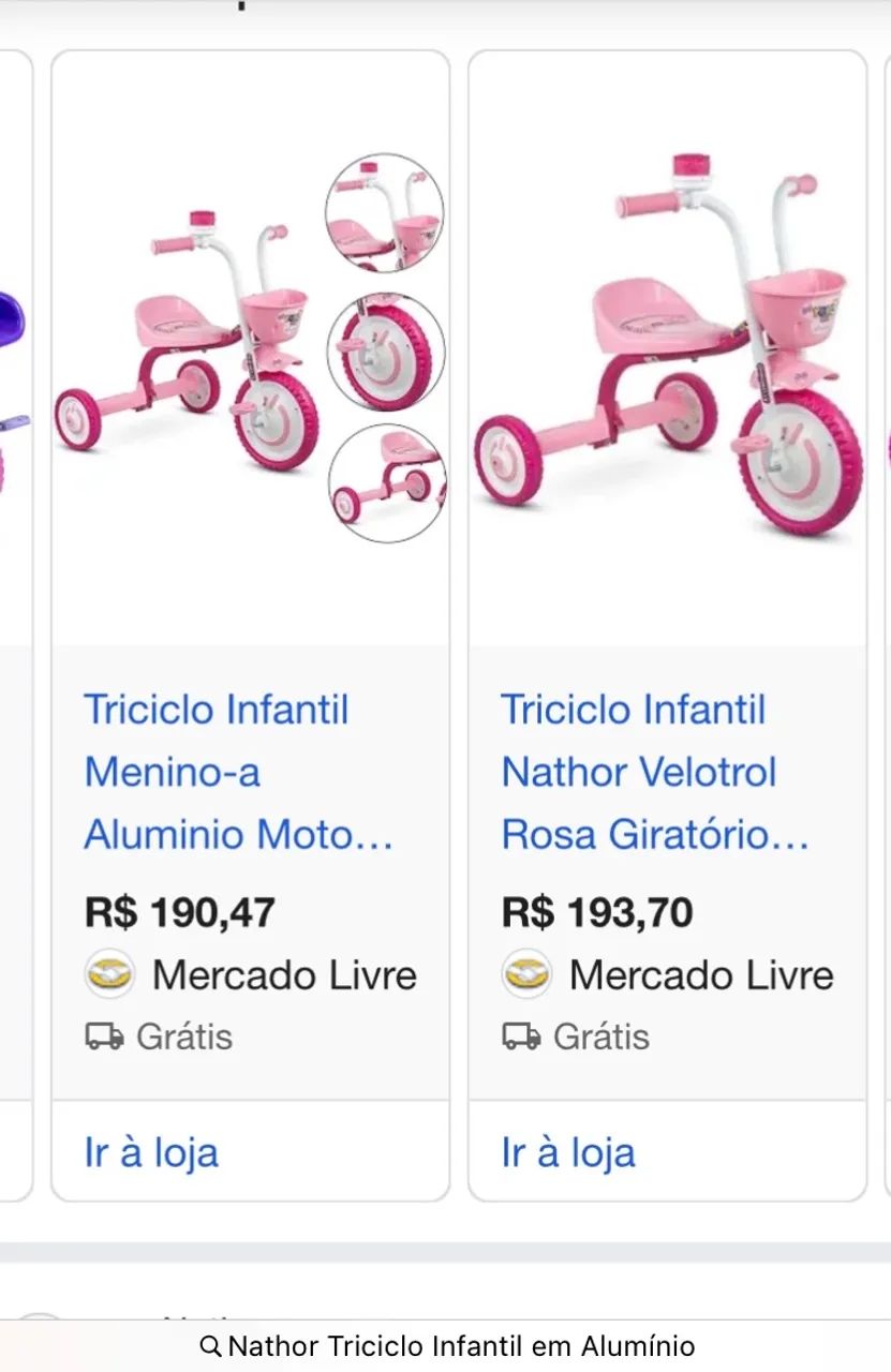 Triciclo Infantil em Alumínio Nathor  - Foto 4