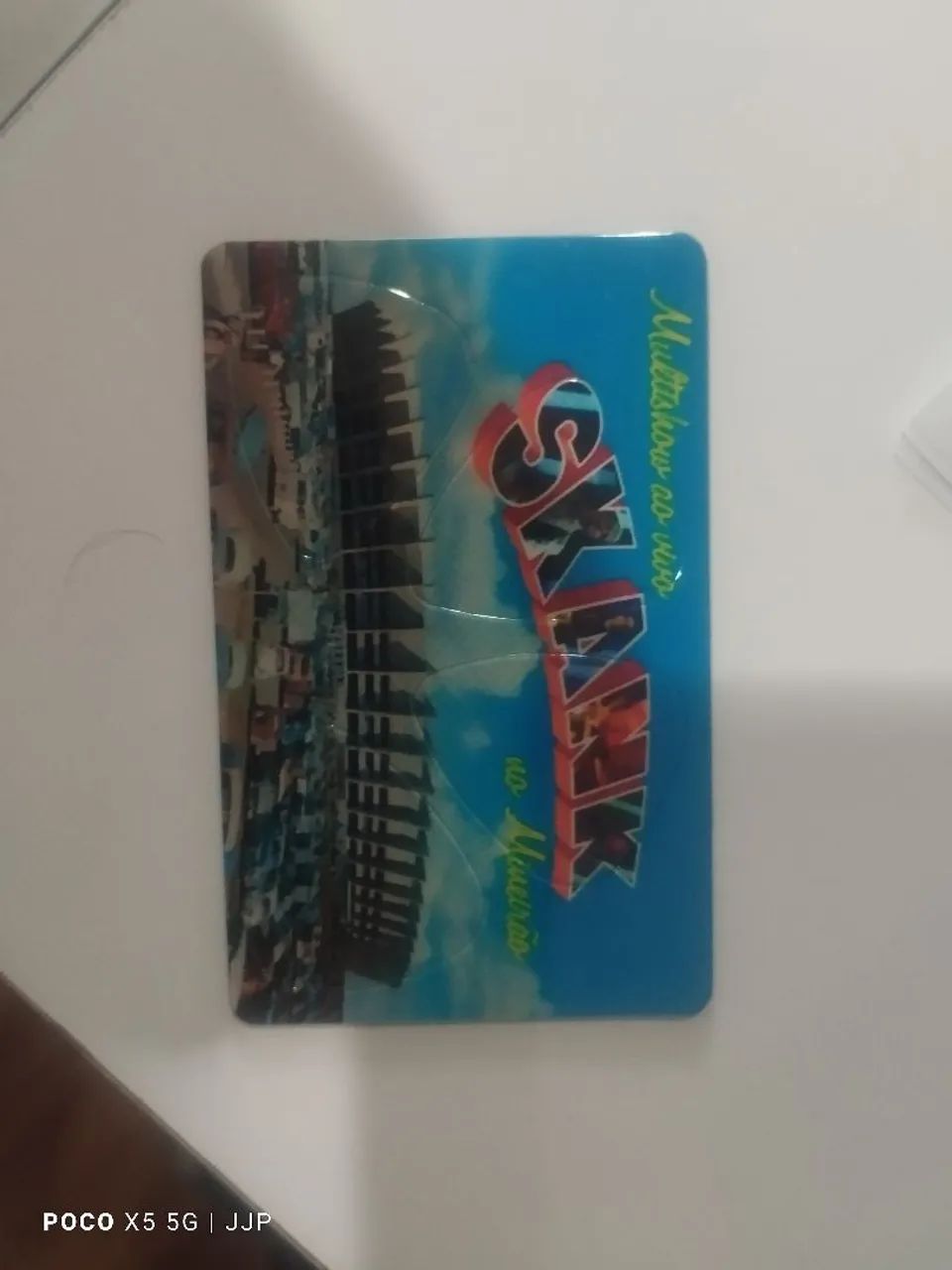 Jogo de palhetas autografadas do skank