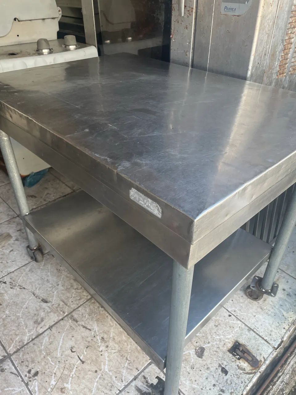 Mesa Industrial em Aço Inox com Prateleira  - Foto 2