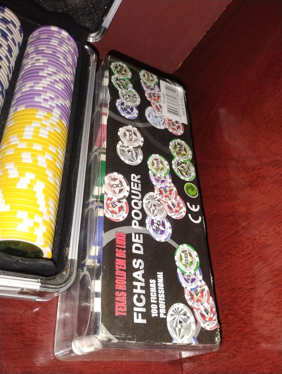 Maleta de Poker conservada completa com fichas adicionais  - Foto 2