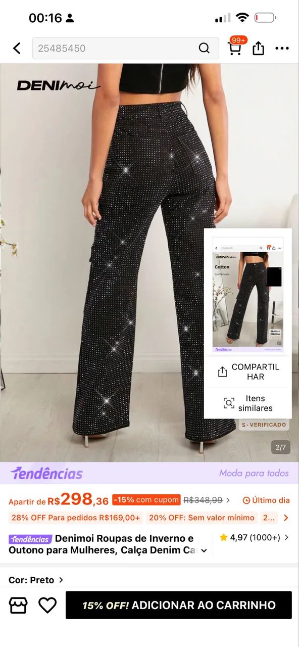 Calça strass - Foto 2
