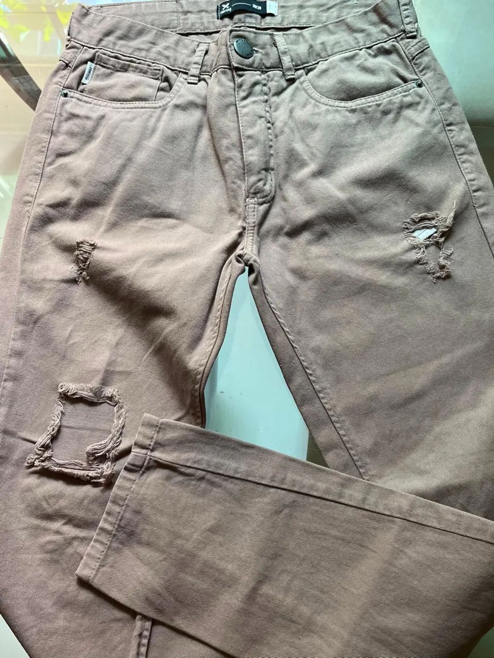 Calça Masculina de Sarja Slim - Foto 5