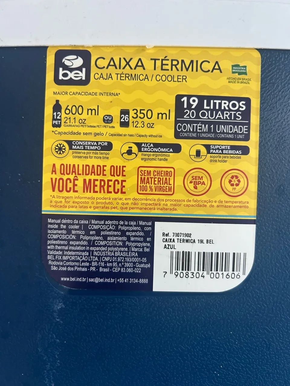 Caixa térmica Cooler com alça  - Foto 4