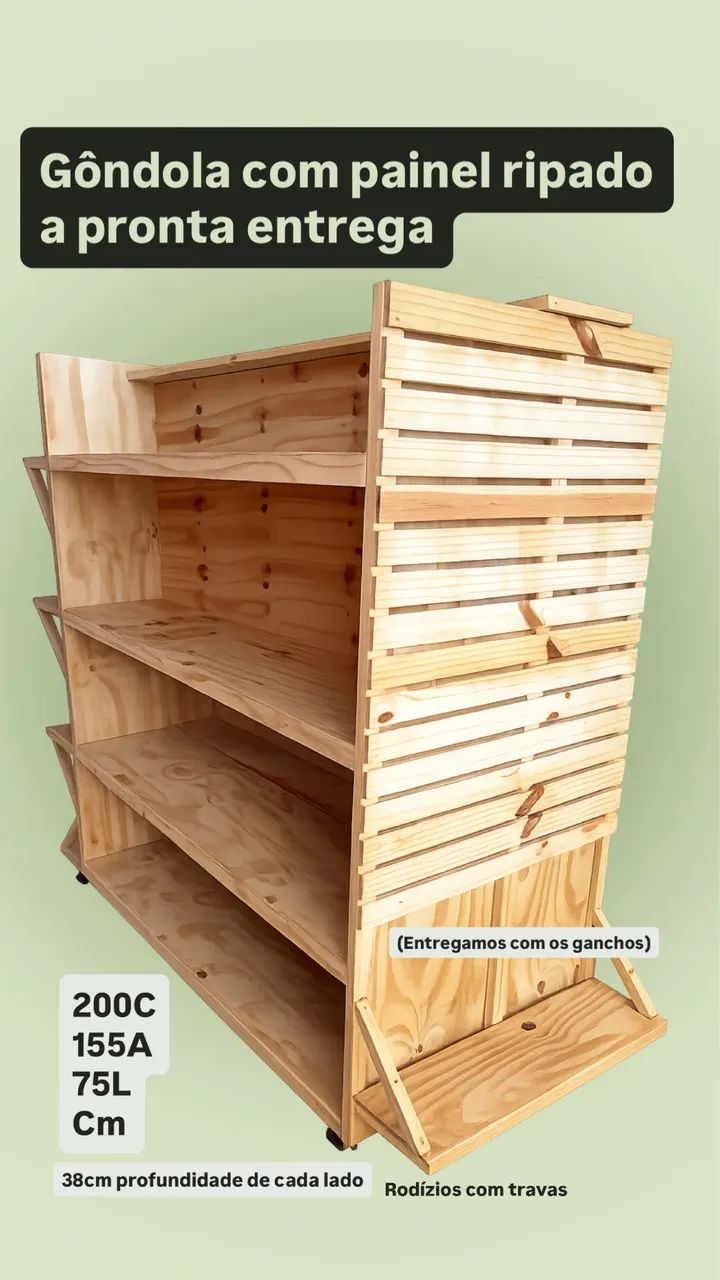 Goldula de madeira para lojas - Foto 2