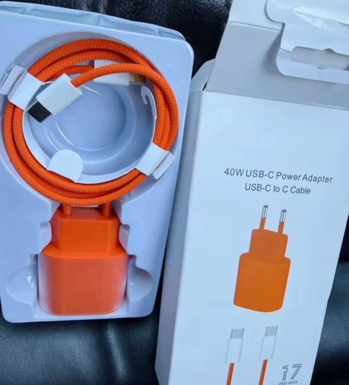 Carregador Turbo 40W USB-C 1M, Carregamento Rápido para iPhone e Android  - Foto 2