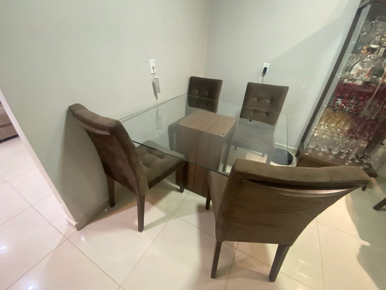 Mesa de Vidro 6 cadeiras - Foto 2