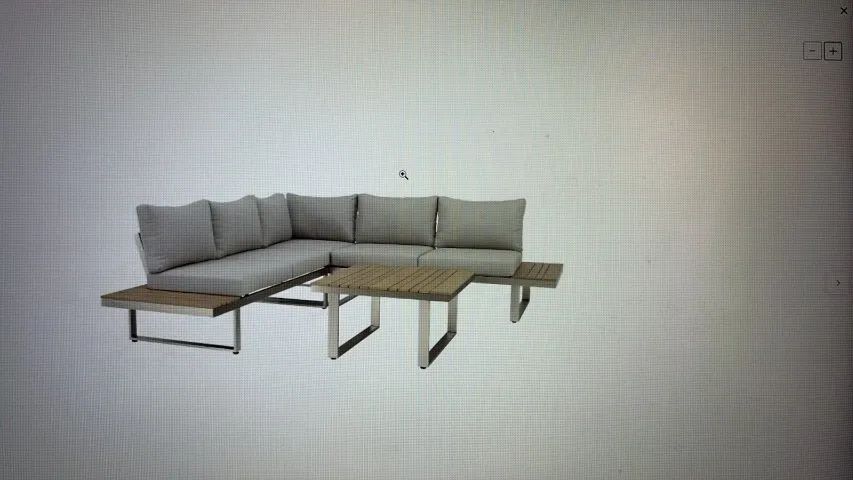 Conjunto Sofá e Mesa alumínio de jardim  