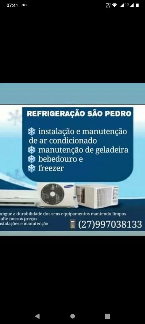 Conserto e venda de geladeira
