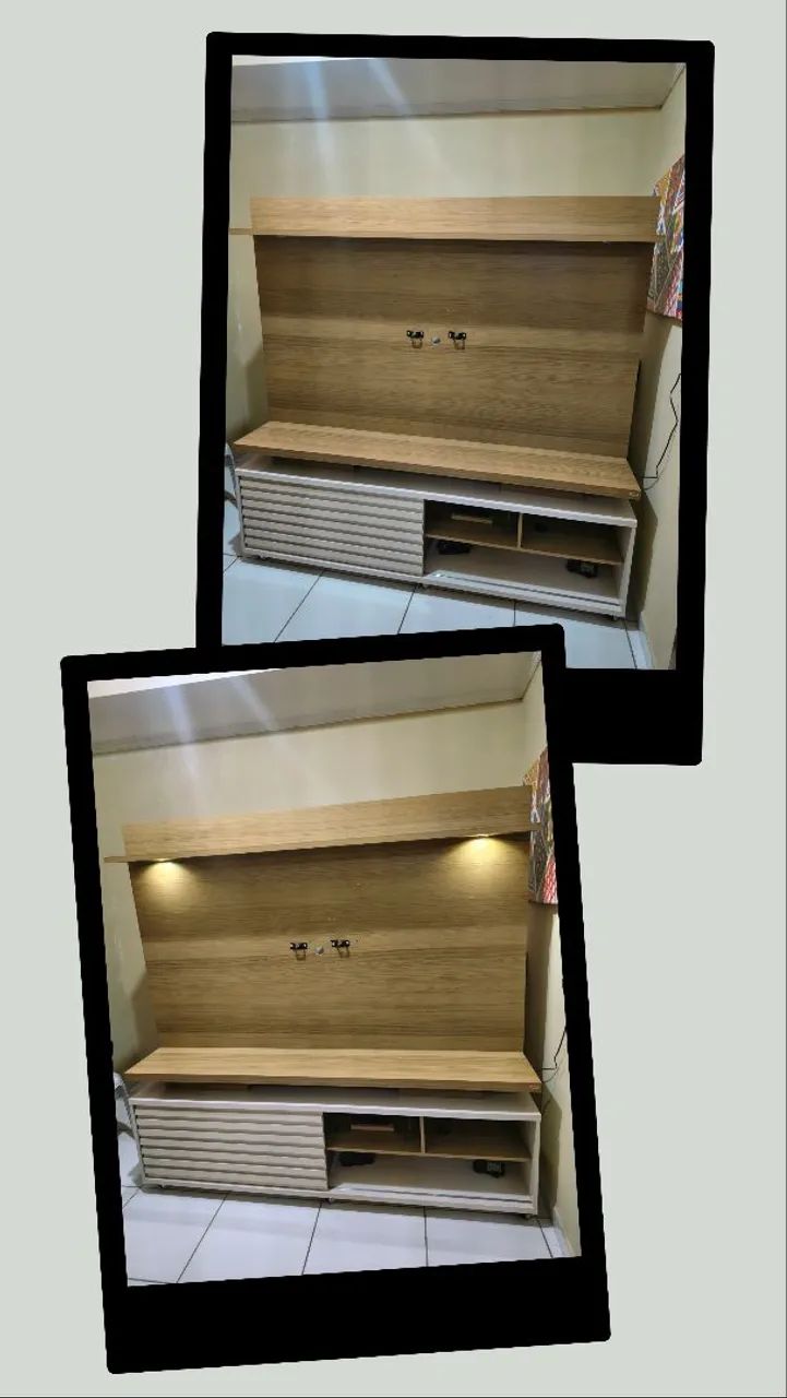 Rack com painel em led. Para tv até 70 polegadas em perfeito estado de conservação. - Foto 3