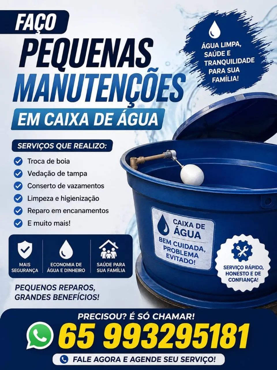 Consertos de caixas de agua e higienização  - Foto 3