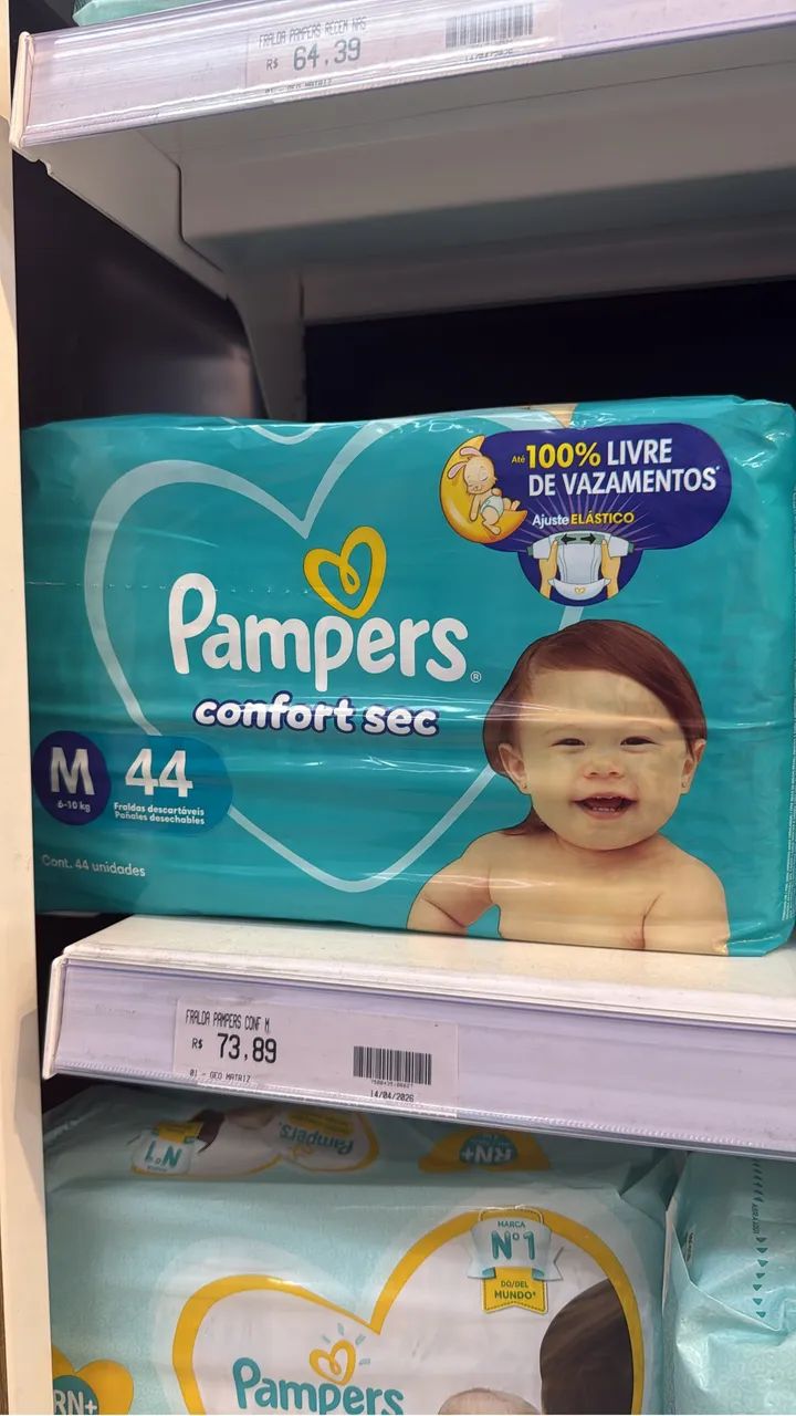 Fralda Pampers confort sec 