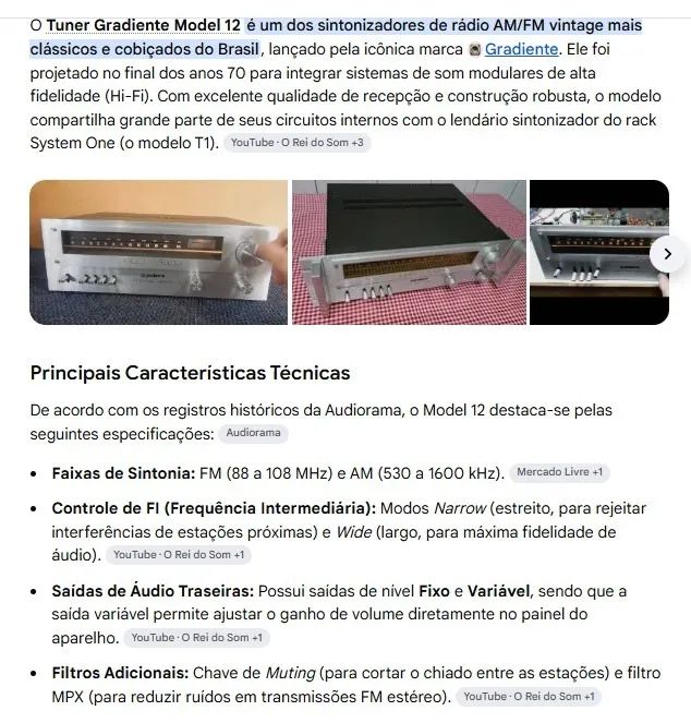 Tuner Gradiente Model 12 - Foto 2