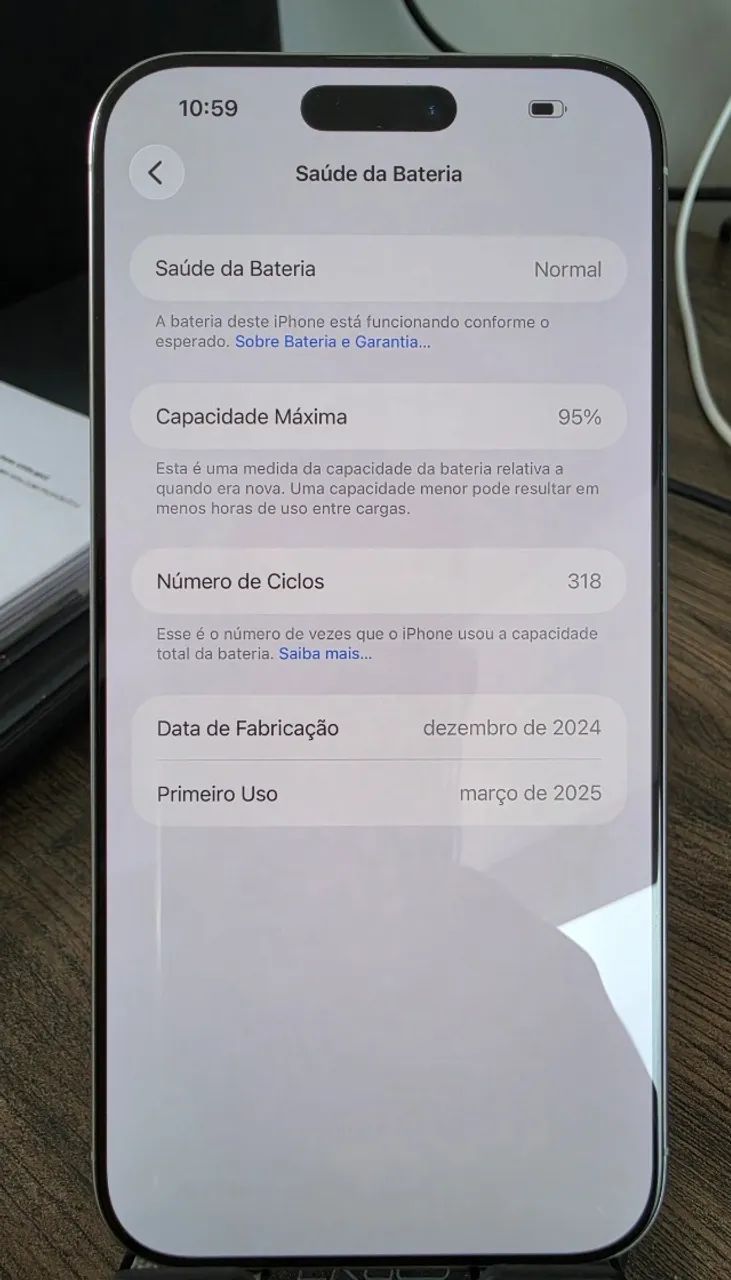 Iphone 16 pro max 256 branco - SEM DETALHE - Foto 5