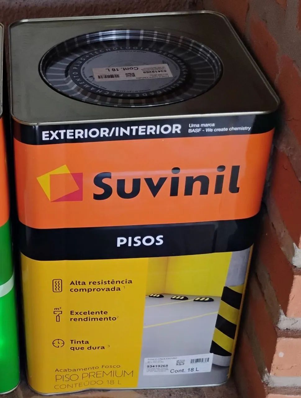 R$ 250,00 TINTA PISO SUVINIL CINZA ESCURO 18 LITROS.