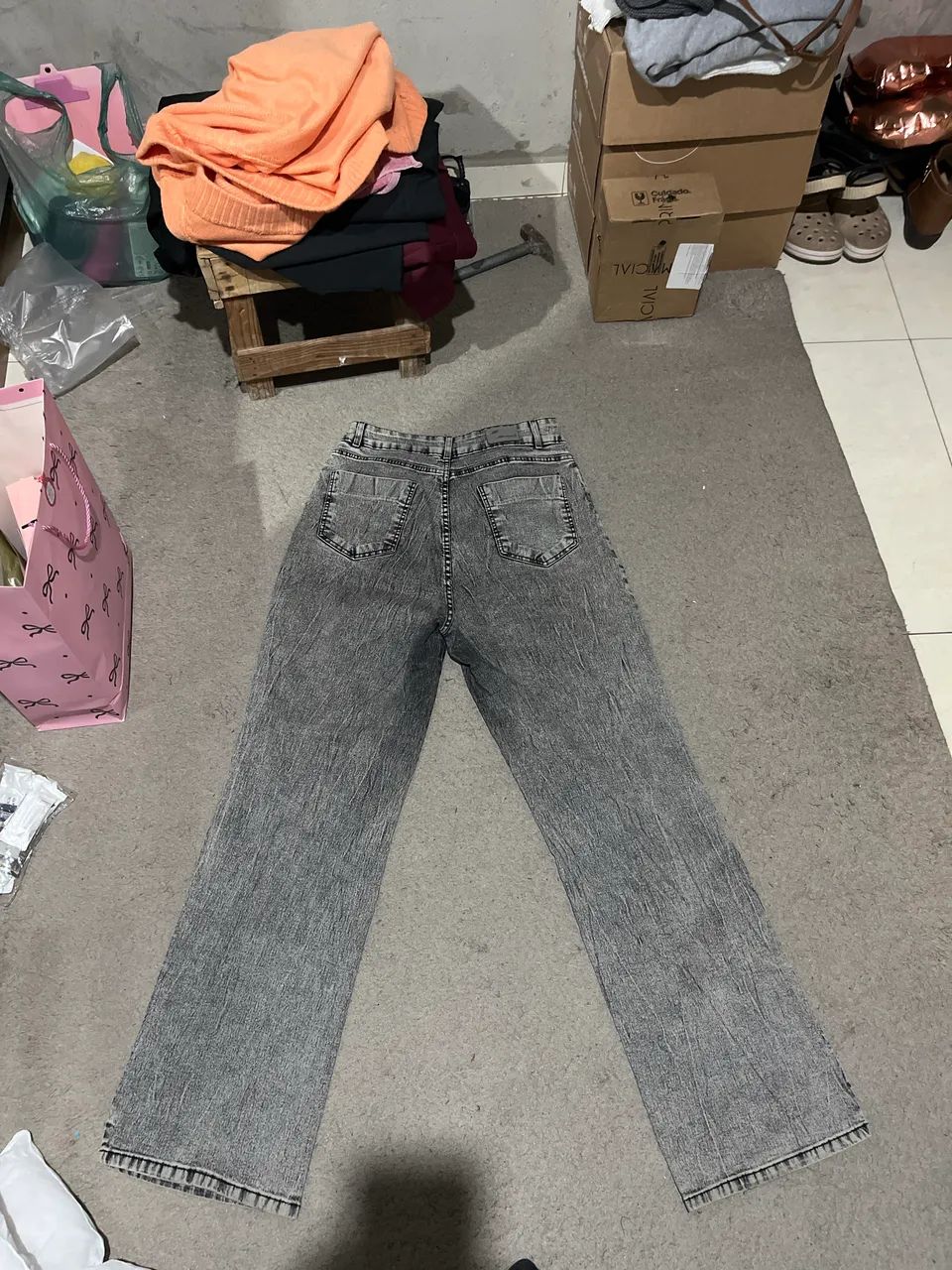 Calça jeans Wide Leg Semi Nova  - Foto 2