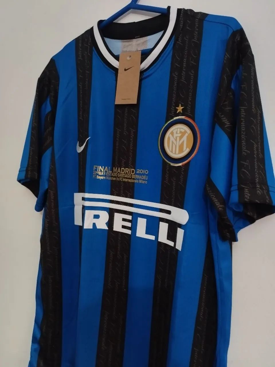 Camisa Inter Milão Retrô Adriano 10 Azul - Home Final Champions - Foto 2