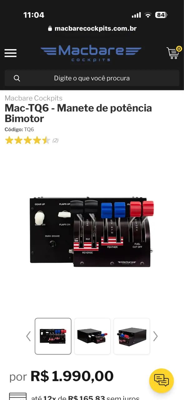 Simulador de voo/ manete de potência Macbare! - Foto 4